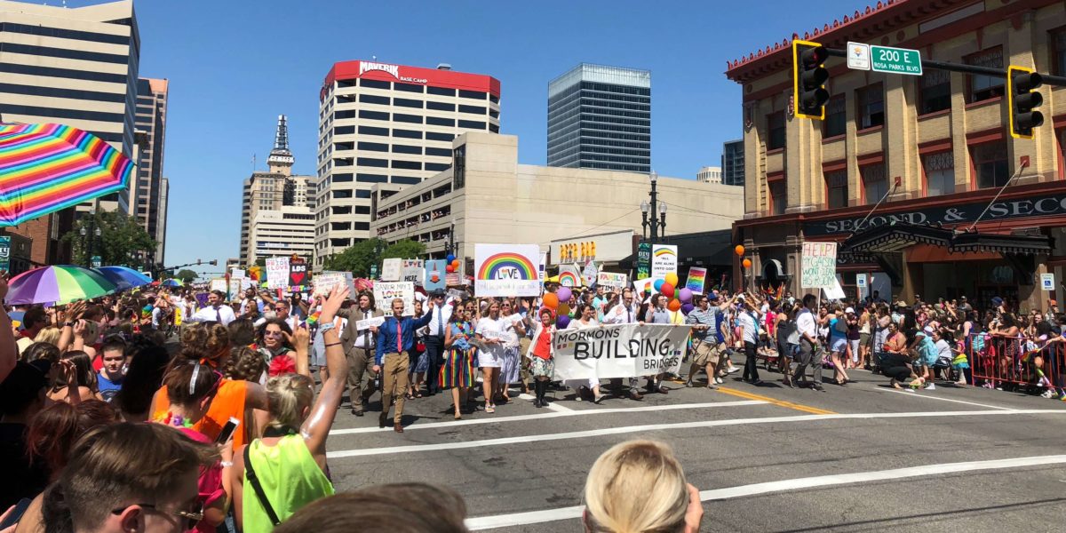 Mormon Building Bridges in Salt Lake Pride Parade 6.3.18