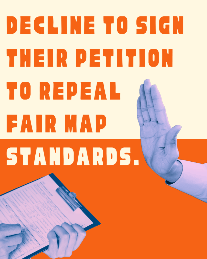 Decline to sign the petition