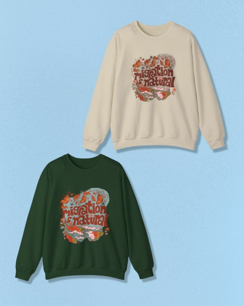 cute forest green and cream crewneck sweatshirts