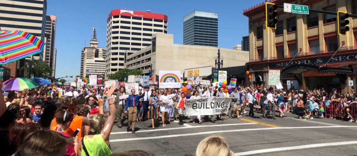 Mormon Building Bridges in Salt Lake Pride Parade 6.3.18